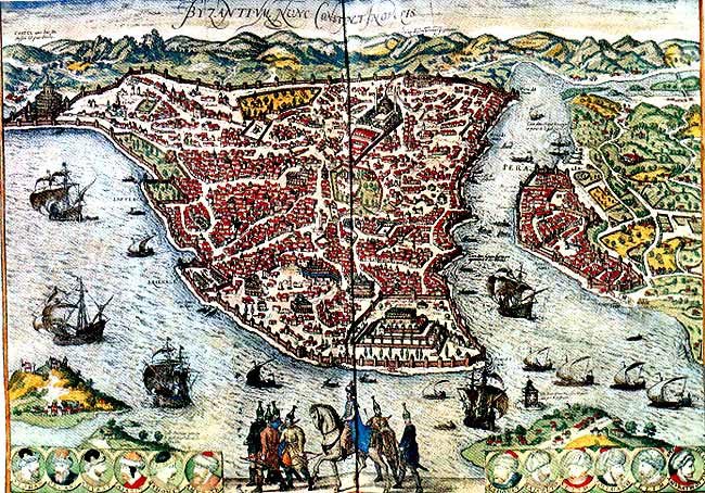 mappa di costantinopoli